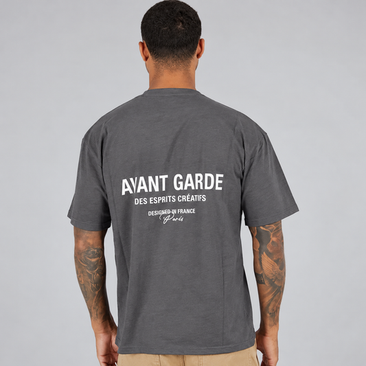 AVANT GARDE PARIS GRAPHIC OVERSIZED T-SHIRT – CHARCOAL GREY