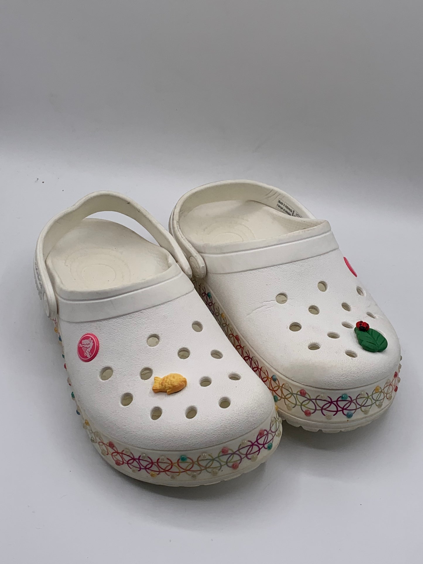 Crocs Kids' Crocband Stretch Necklace Clogs | Pre Loved Condition 8/10 |        Size J4 EU 36-37