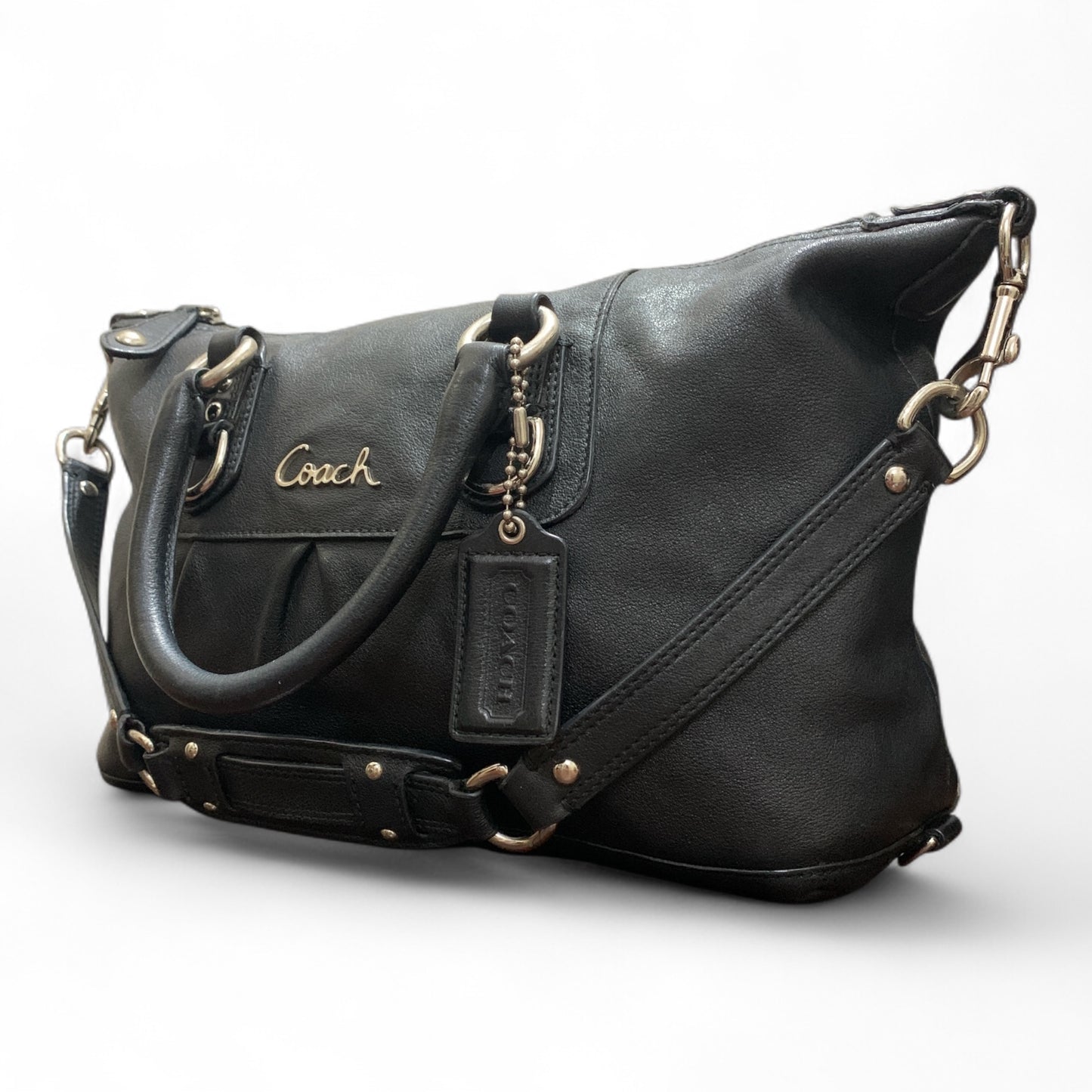 Coach ASHLEY Black Leather Large Leather Satchel Handbag 15447 (Pre-Loved) Excellent Condition