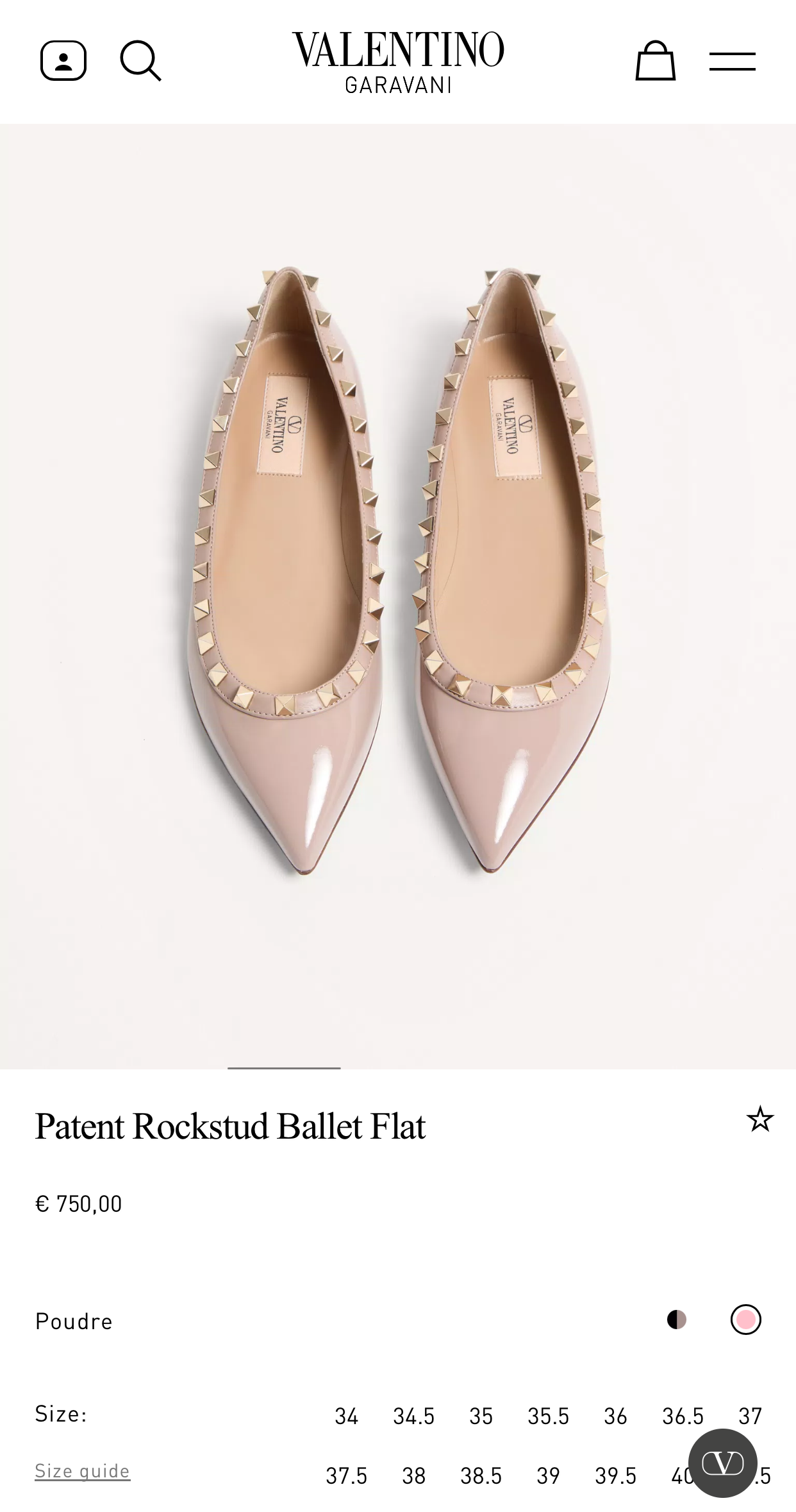 VALENTINO GARAVANI ROCKSTUD PATENT BALLET FLATS – BEIGE     (PRE-LOVED, 100% ORIGINAL) EXCELLENT-CONDITION |SIZE 36|(CODE VSN 403 1 36)                                         (BRAND-NEW PRICE €750)