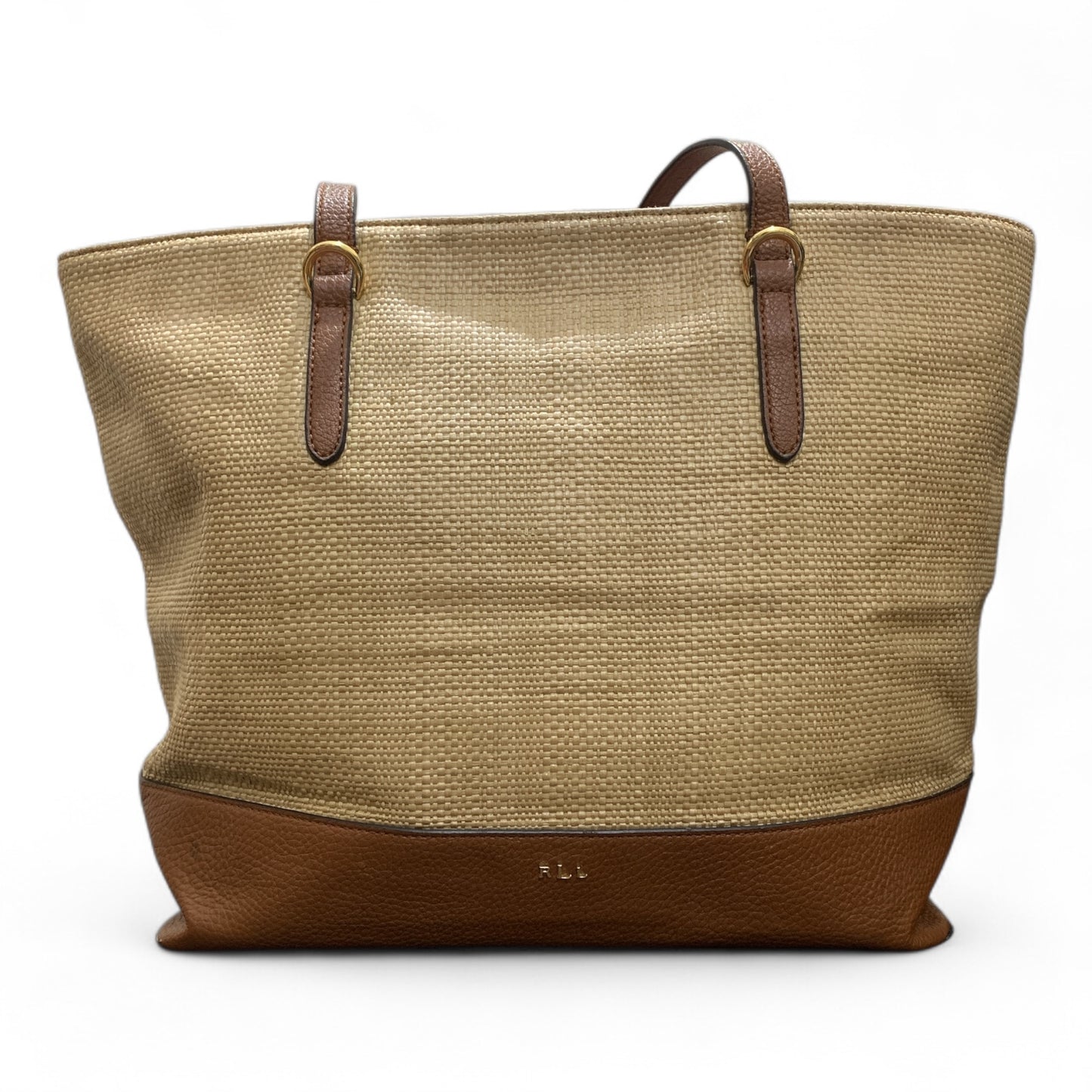 Lauren Ralph Lauren Tan and Brown Tote Bag (Pre-Loved Condition 8/10) 100% Original