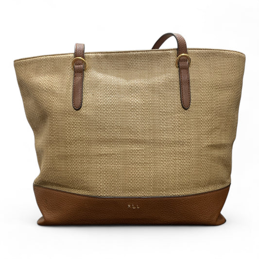Lauren Ralph Lauren Tan and Brown Tote Bag (Pre-Loved Condition 8/10) 100% Original