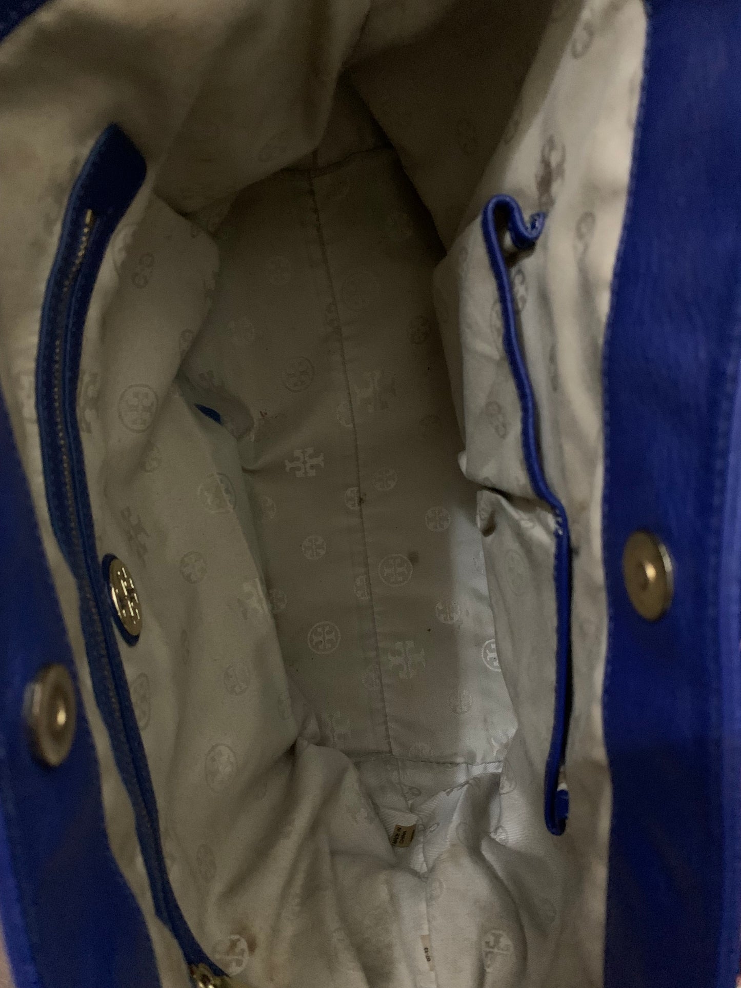 Tory Burch Thea Large Leather Tote Bag- Royal Ocean (Pre-Loved In Excellent Condition) 100% Original