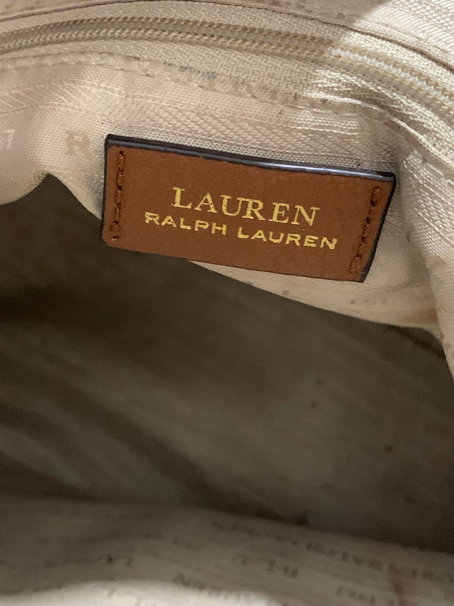 Lauren Ralph Lauren Tan and Brown Tote Bag (Pre-Loved Condition 8/10) 100% Original