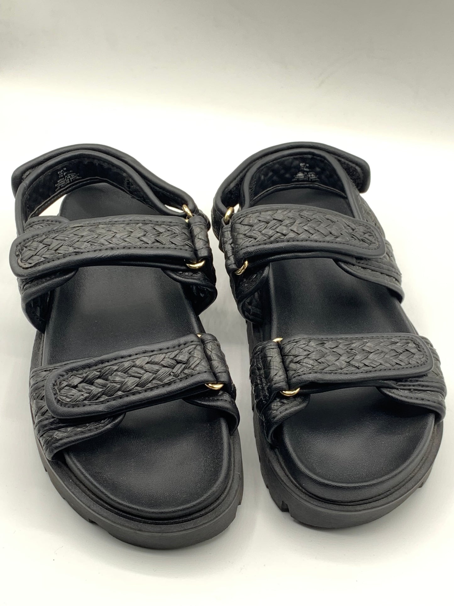 H&M BLACK BRAIDED SANDALS | PRE-LOVED CONDITION 10/10 EXCELLENT | SIZE 38