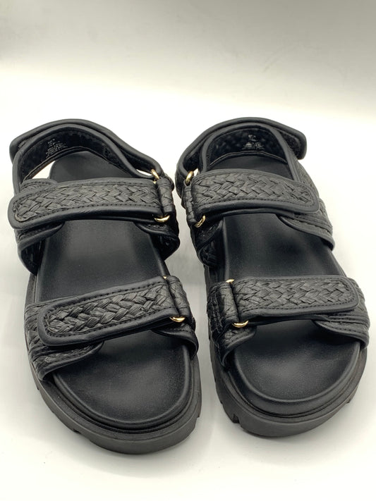 H&M BLACK BRAIDED SANDALS | PRE-LOVED CONDITION 10/10 EXCELLENT | SIZE 38