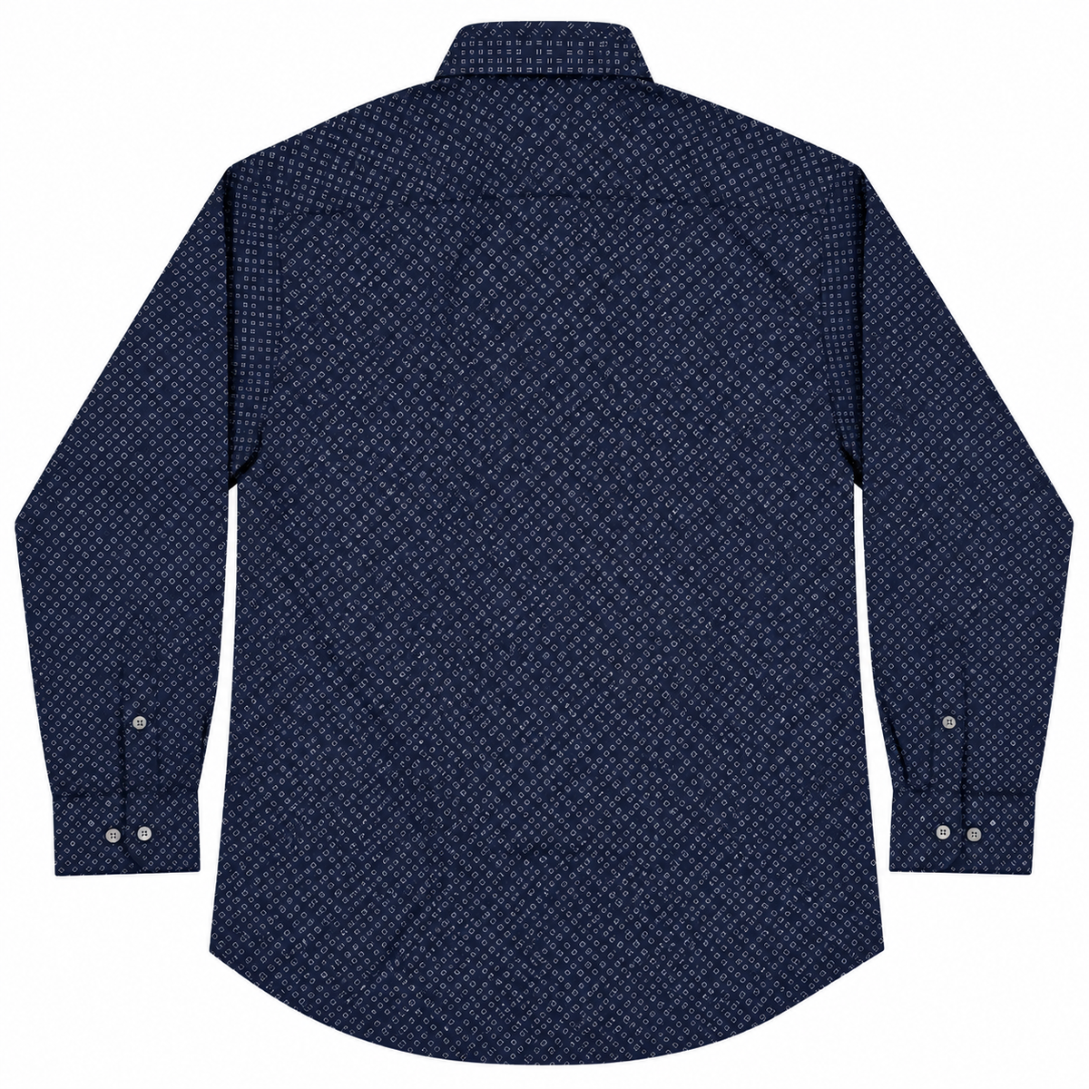 ALFANI MEN’S SLIM FIT NAVY BLUE ALL-OVER DIAGONAL DASH PRINT DRESS SHIRT