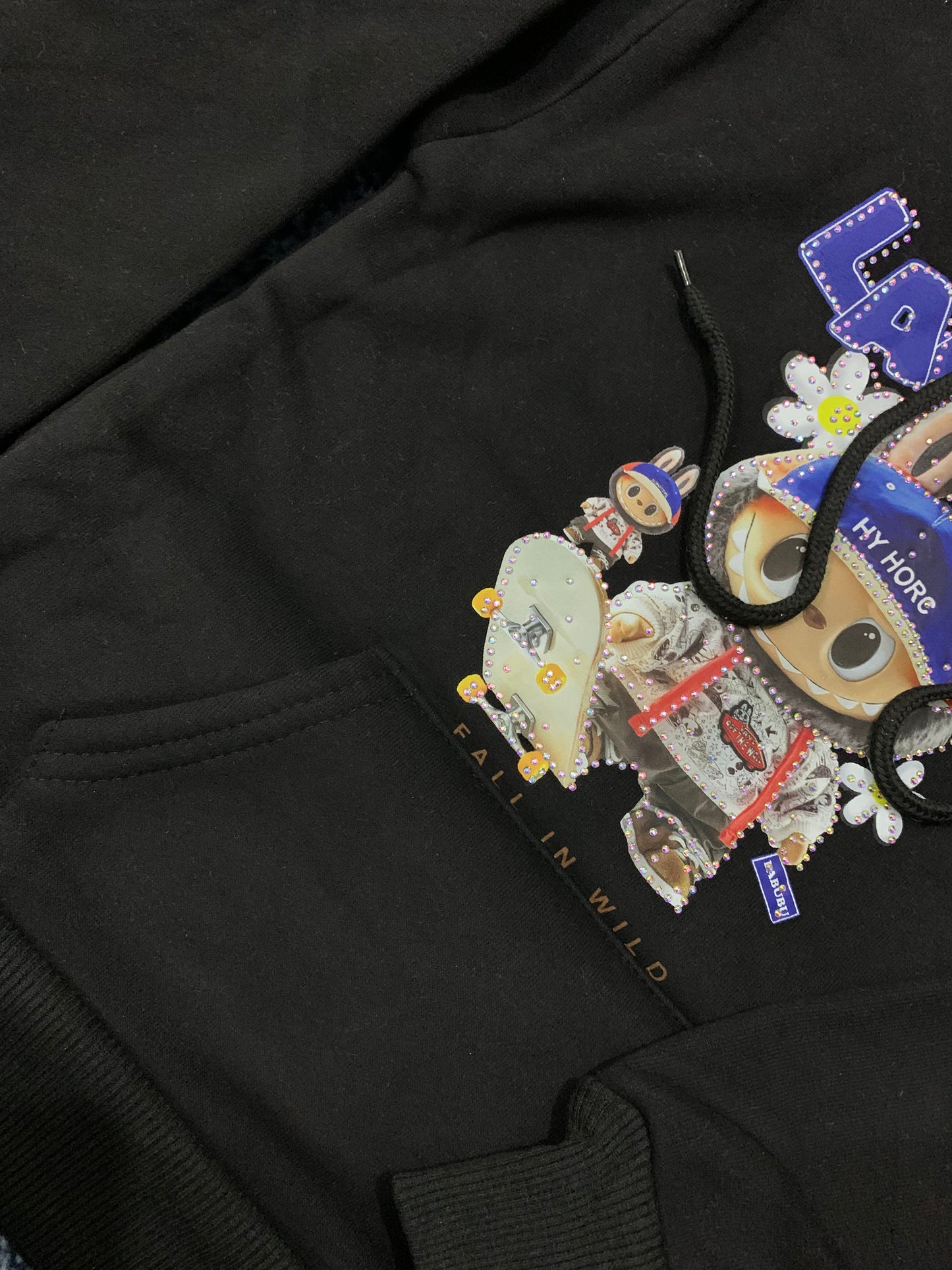 Kid’s Warm Labubu Cartoon Imported Hoodie