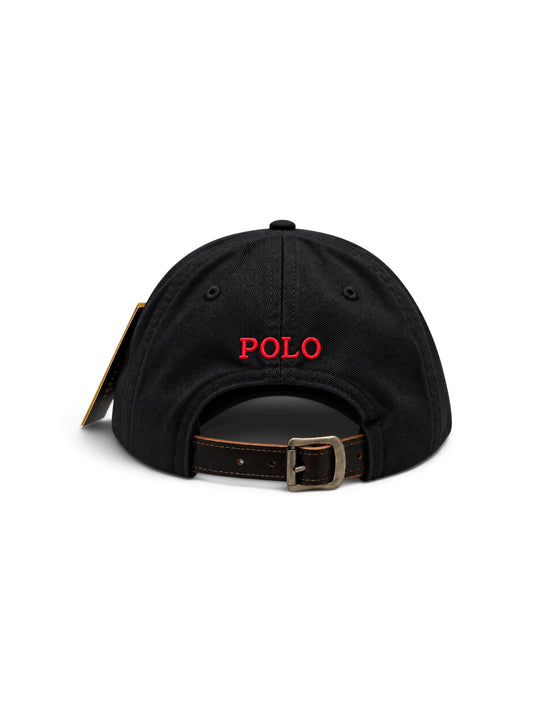 POLO RALPH LAUREN BIG PONY CAP – BLACK & RED