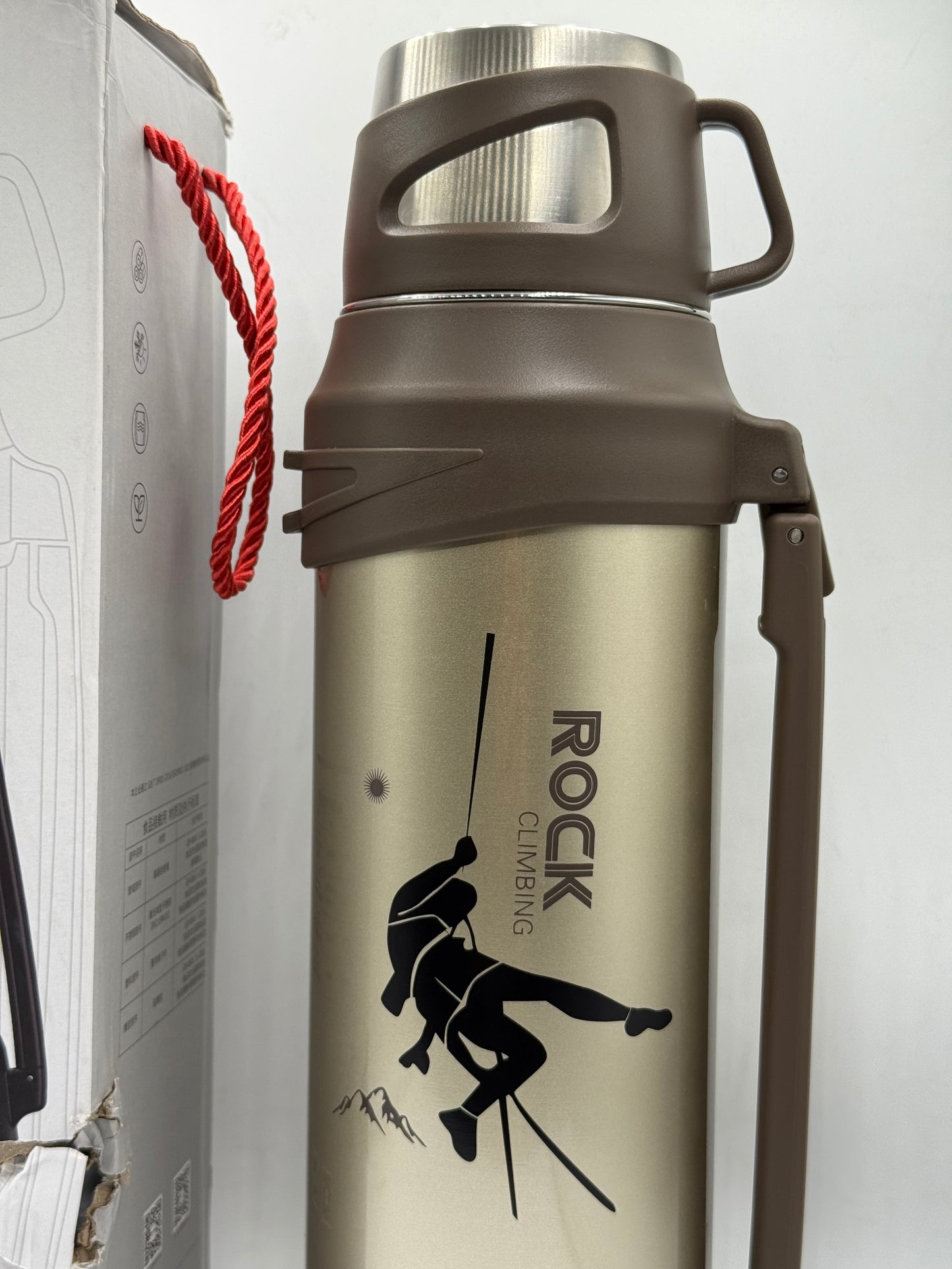 YATAI Rock Climbing Vacuum Pot 2500ML – Stainless Steel Insulated Travel Thermos Flask with Handle