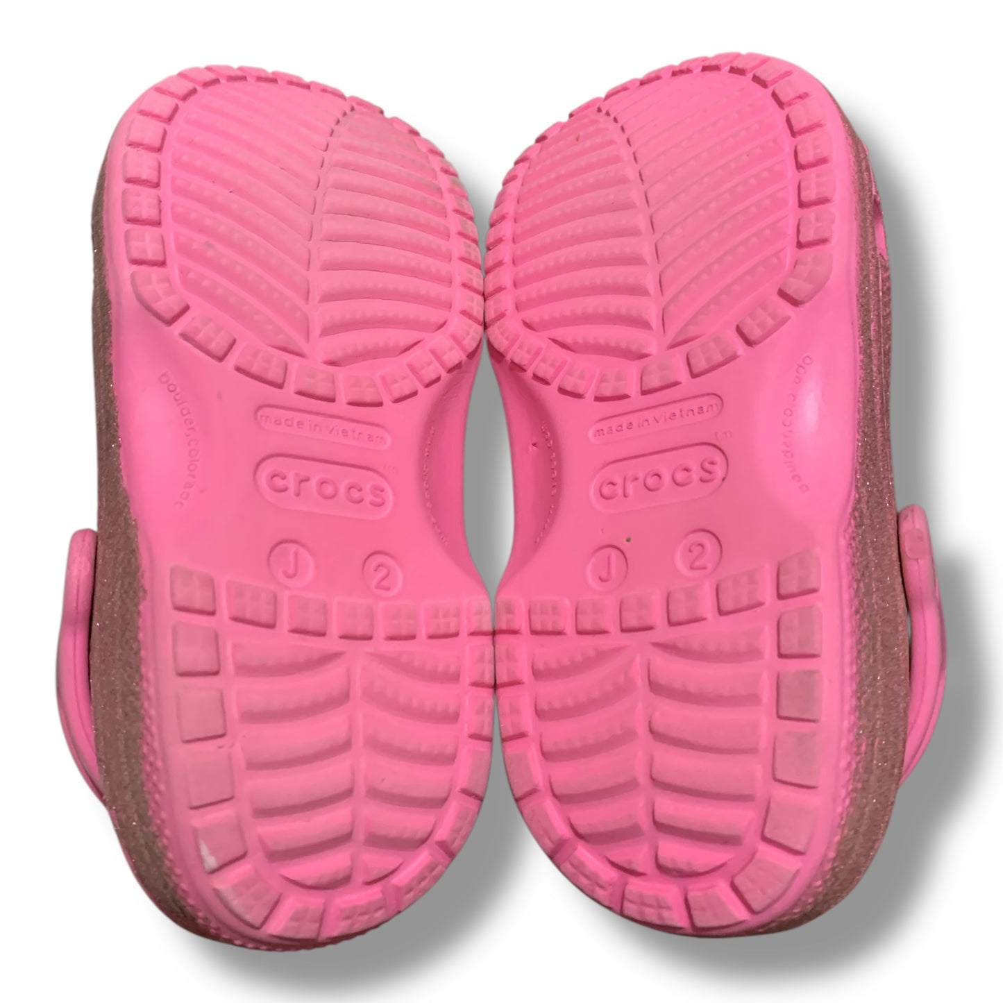 Crocs Girls Glitter Clogs | Condition 9/10 | Pre-Loved | Size J2 | 33-34