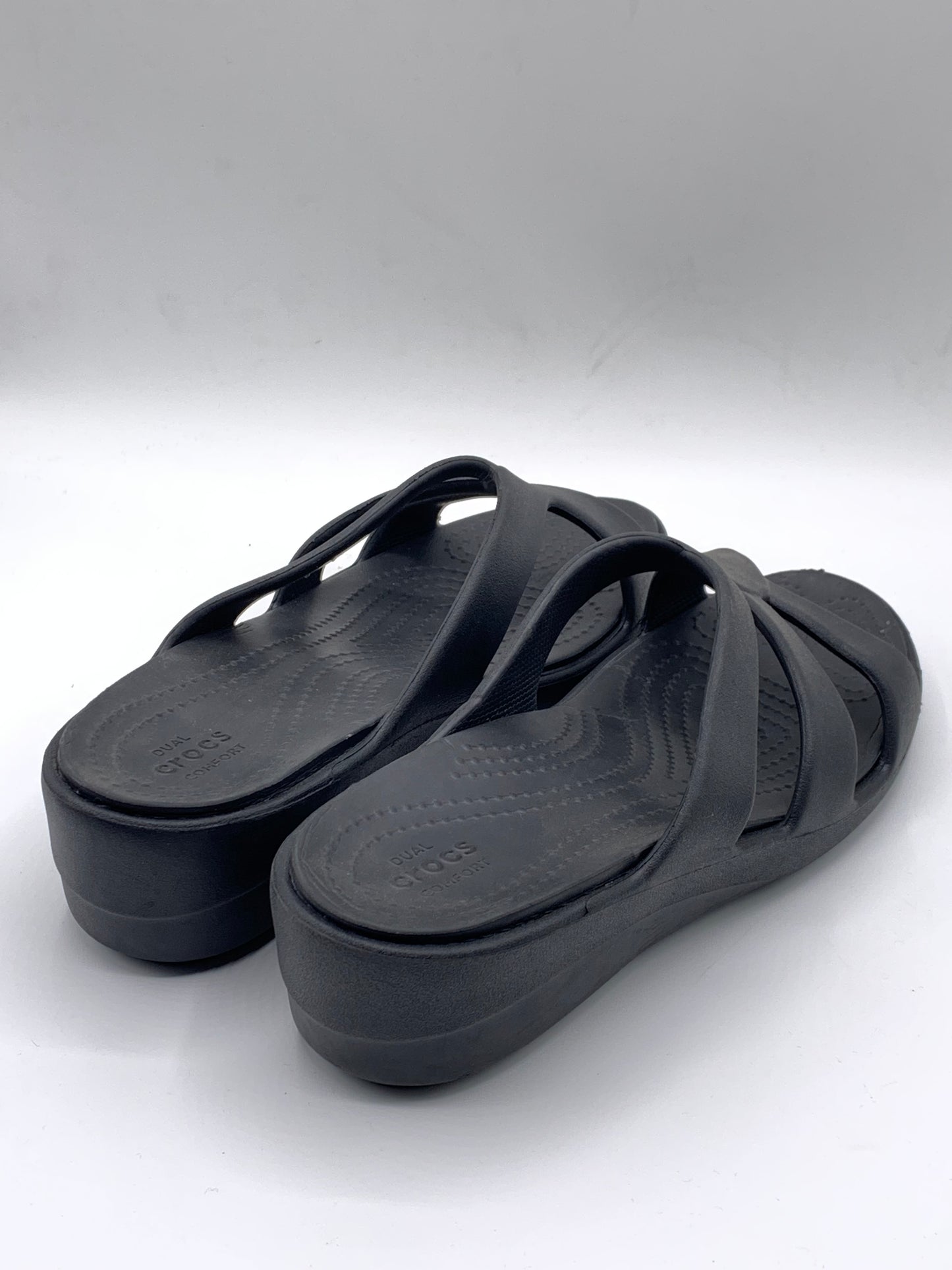 CROCS SANRAH STRAPPY WEDGE SANDALS | PRE LOVED CONDITION EXCELLENT 10/10 | SIZE W10 | EU 41-42