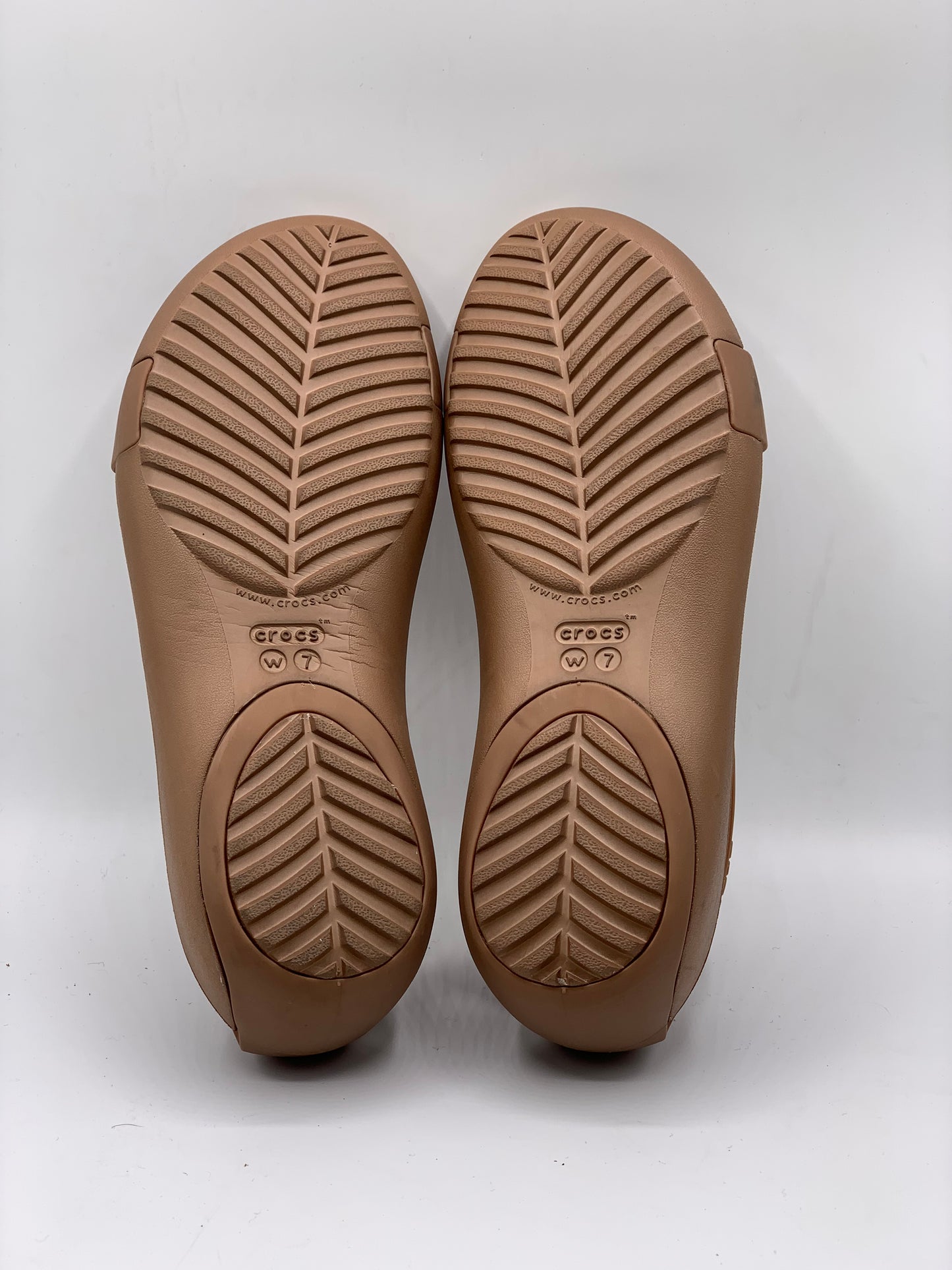 Crocs Serena Embellished Sandals in Brown and Gold | Pre Loved Condition Like Brand New | Size W7 | EU 37-38