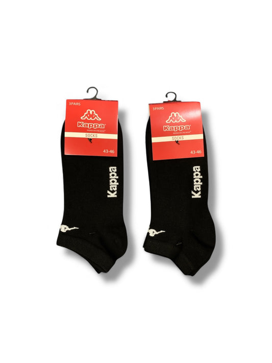 Kappa Unisex Cotton No Show Ankle Socks (3 Pairs Pack)
