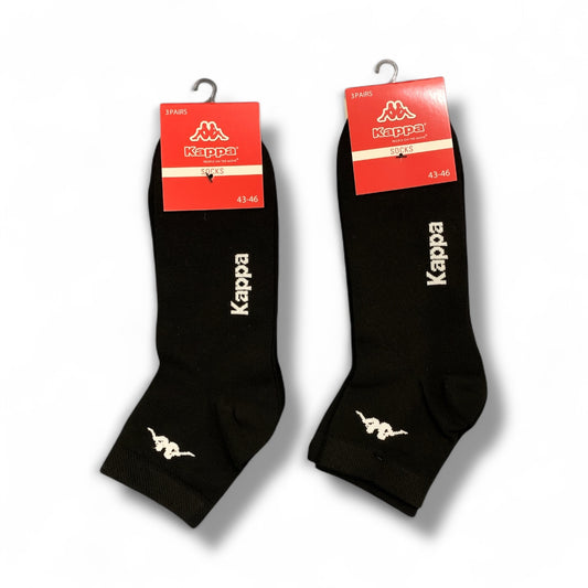 Kappa Unisex Cotton Quarter Socks (3 Pairs Pack)