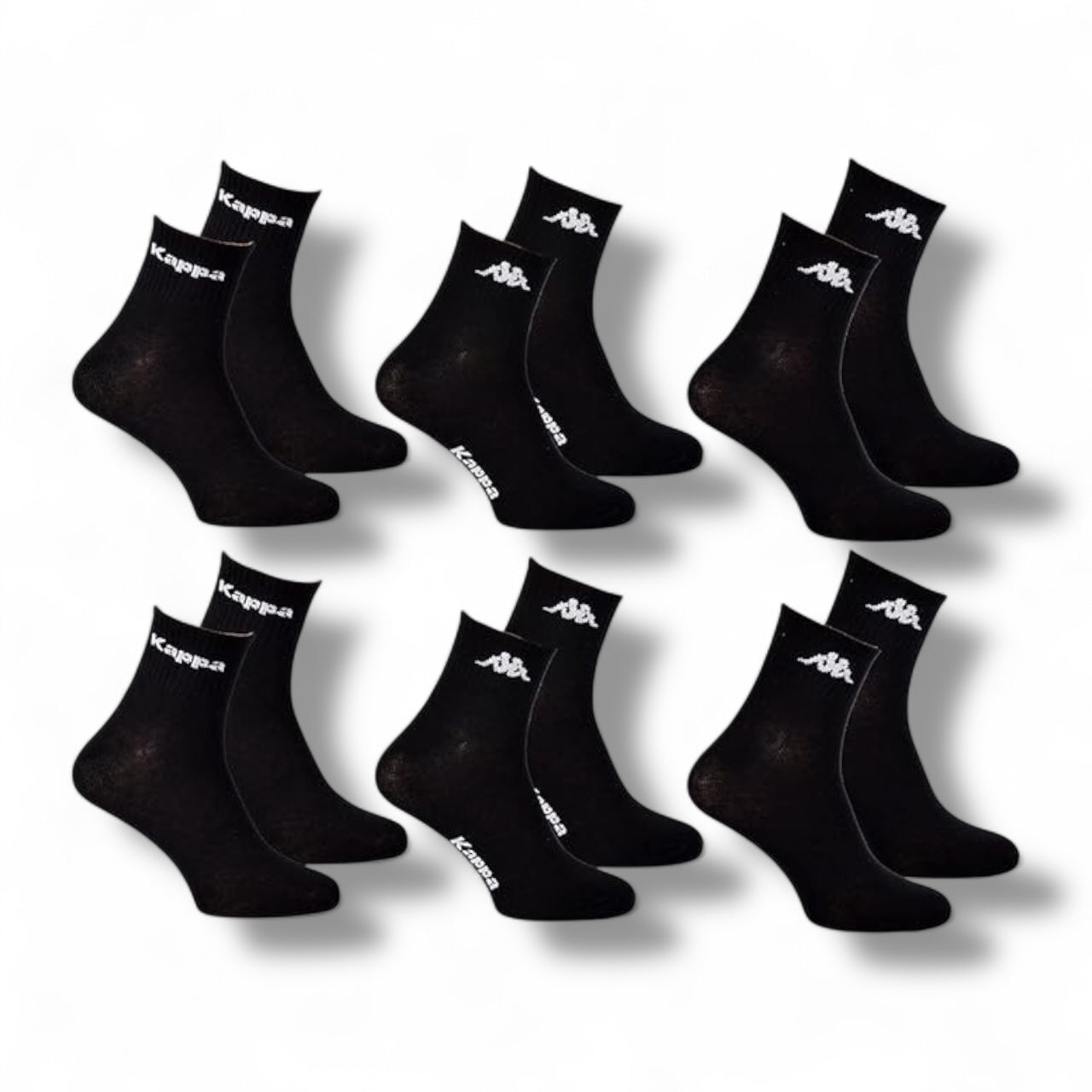 Kappa Unisex Cotton Quarter Socks (3 Pairs Pack)