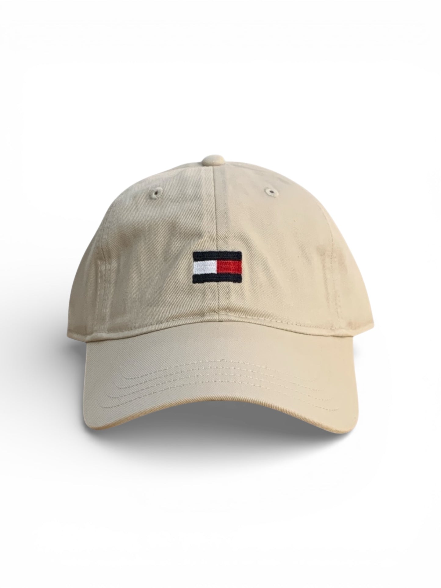 Tommy Hilfiger Beige Embroidered Flag Logo Cap