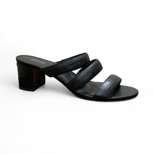 MICHAEL KORS PALOMA FLEX MULE BLACK LEATHERS SANDALS | Pre-Loved Condition Excellent 10/10 |     Size EU 39-39.5