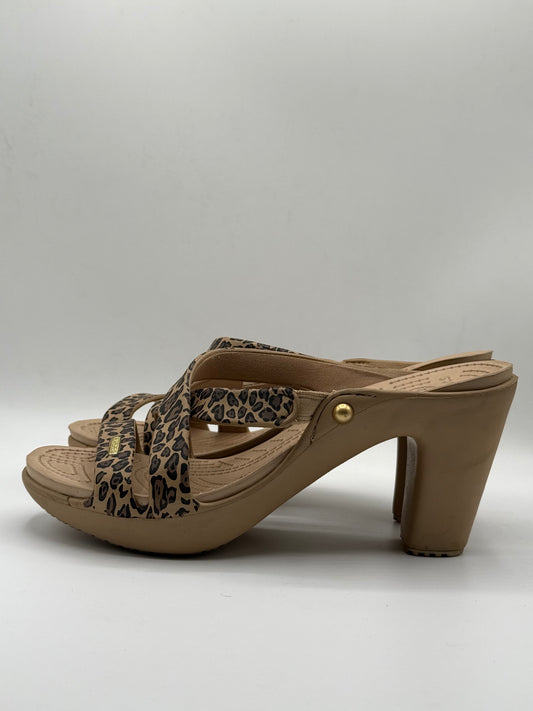 Crocs Cyprus IV Leopard Heel sandals | Condition 10/10 | Size W9 | EU 39-40