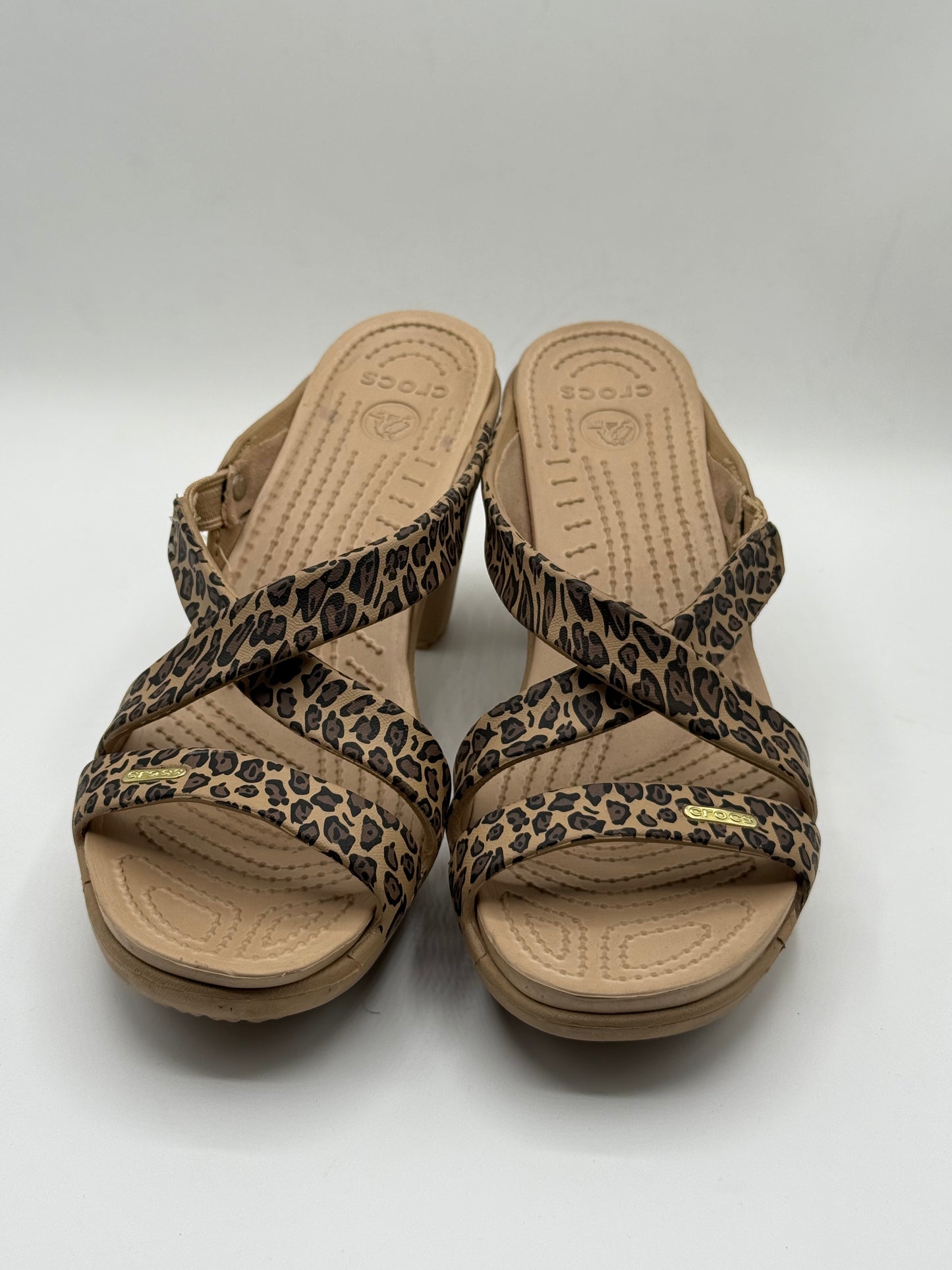 Crocs Cyprus IV Leopard Heel sandals | Condition 10/10 | Size W9 | EU 39-40
