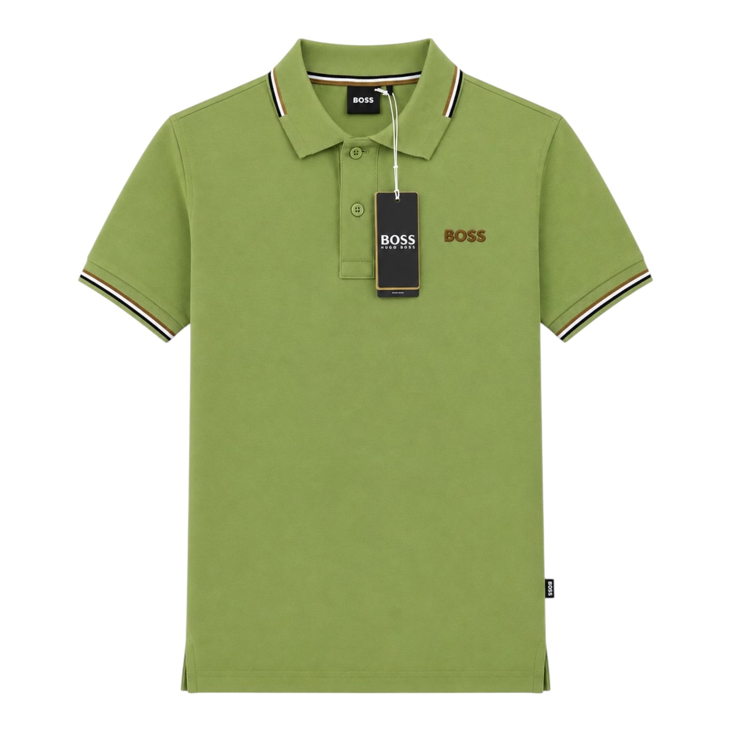BOSS Olive Cotton Polo Shirt – Slim Fit | Made in Bangladesh