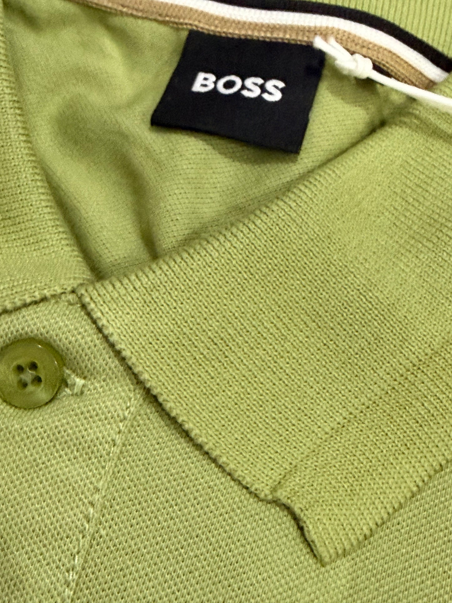 BOSS Olive Cotton Polo Shirt – Slim Fit | Made in Bangladesh