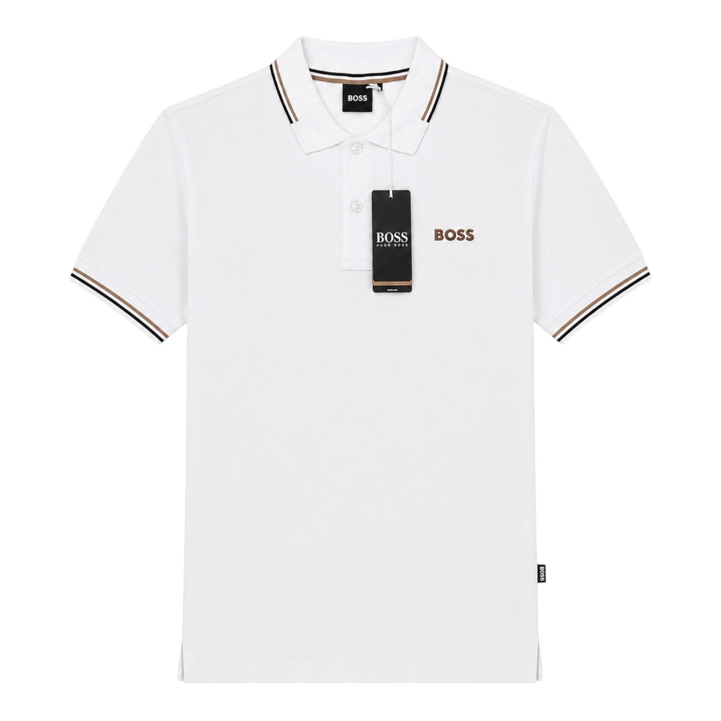 BOSS White Cotton Polo Shirt – Slim Fit | Made in Bangladesh