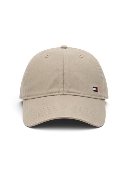 TOMMY HILFIGER FLAG LOGO Beige COTTON CAP