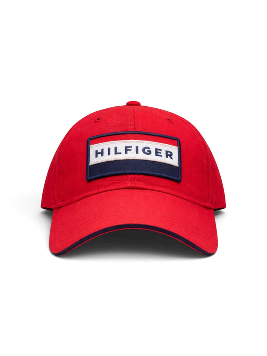 Tommy Hilfiger Red Logo Baseball Cap – Classic Adjustable Cotton Hat