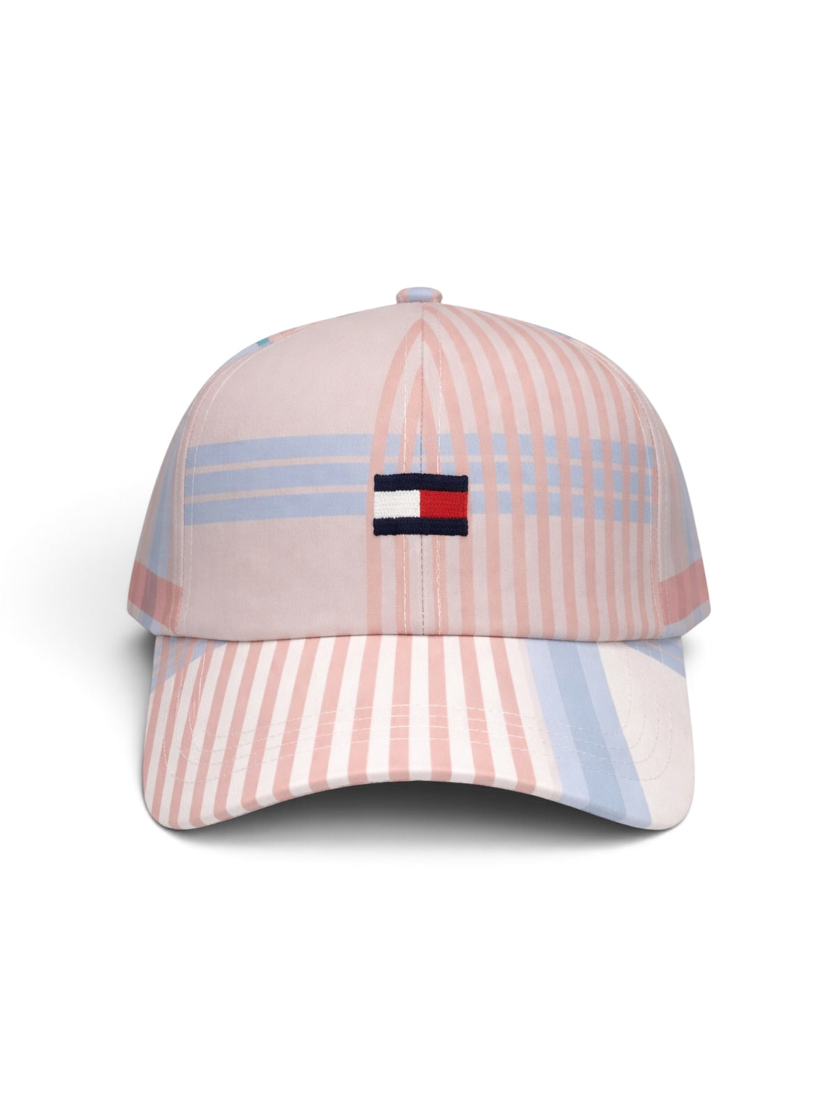 Tommy Hilfiger Pastel Stripe Adjustable Cap – Premium Polyester Casual Baseball Hat