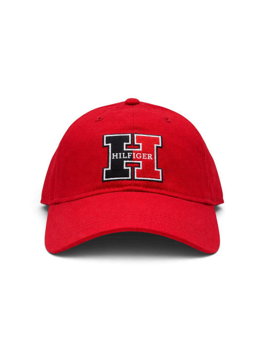 Tommy Hilfiger H Logo Cotton Cap – Classic Red Adjustable Hat