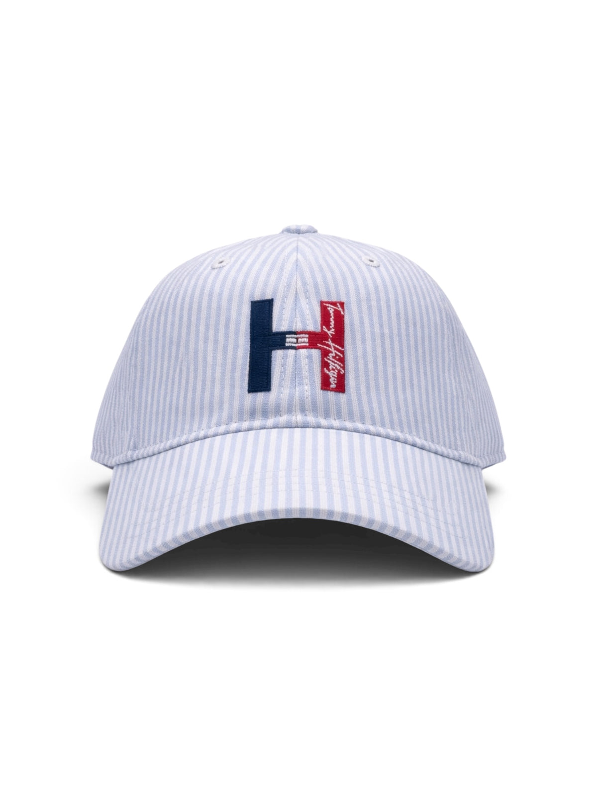 Tommy Hilfiger Striped Logo Baseball Cap – Adjustable Classic Cotton Hat