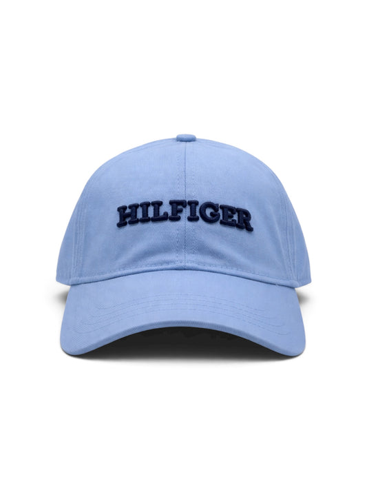 Tommy Hilfiger Classic Logo Embroidered Light Blue Cotton Baseball Cap