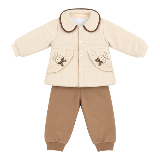 Little Bunny” thin/padded cotton Shirt Trouser Set