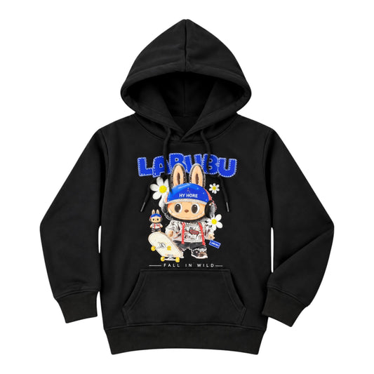 Kid’s Warm Labubu Cartoon Imported Hoodie