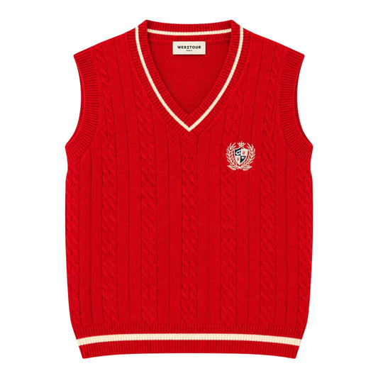 Kid’s Knitted Sleeveless Cotton Sweater