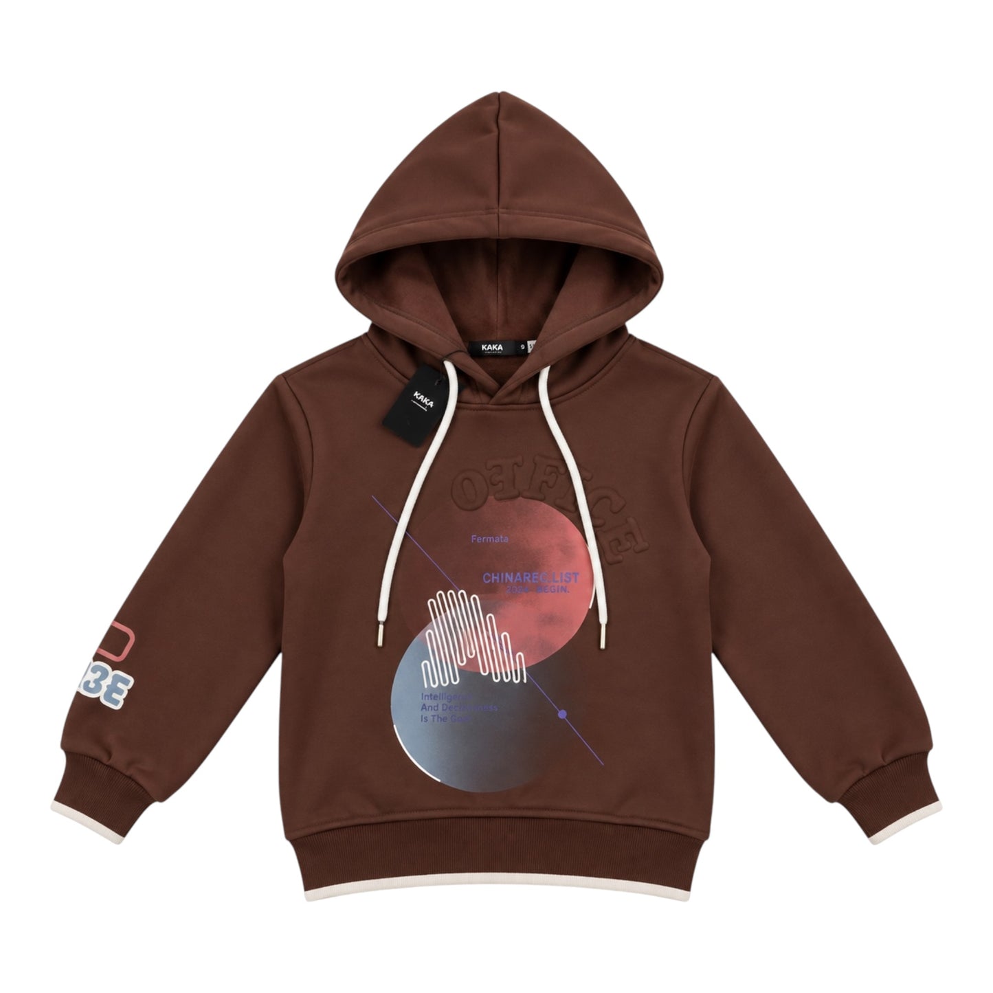 Brown Graphic Pullover Hoodie