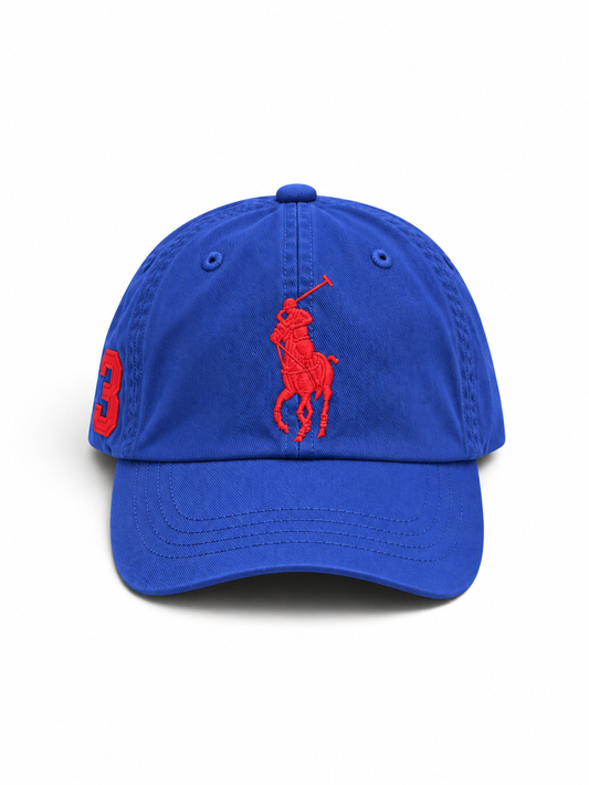 POLO RALPH LAUREN BIG PONY CAP – ROYAL BLUE & RED