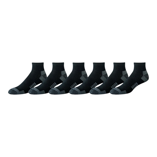Essentials mens 6-pack Performance Cotton Cushioned Ankle Socks