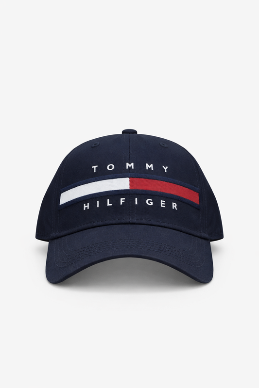 Tommy Hilfiger Flag Stripe Logo Baseball Cap