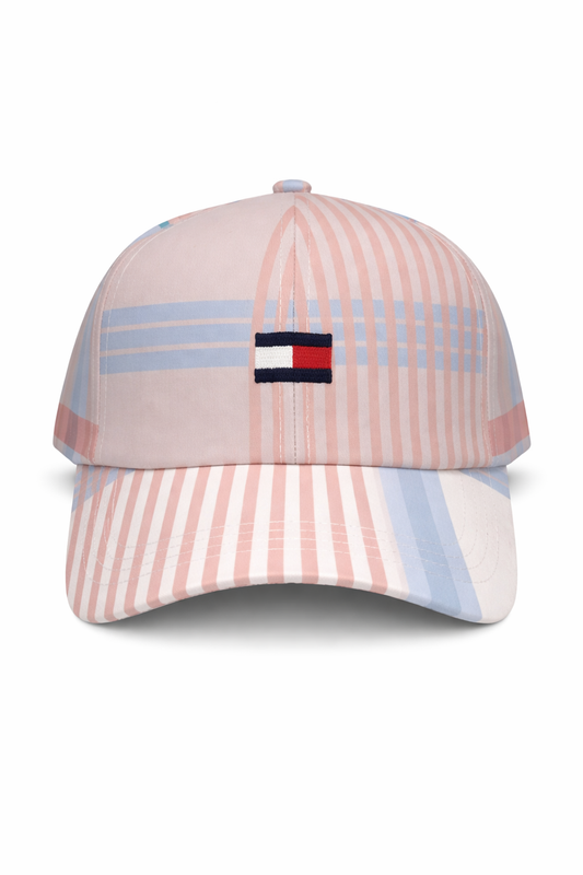 Tommy Hilfiger Pastel Stripe Adjustable Cap – Premium Polyester Casual Baseball Hat