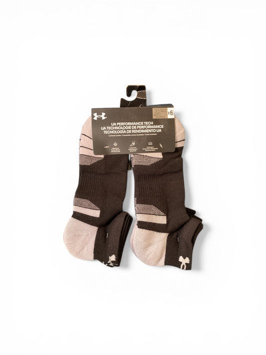 Under Armour UA Performance Tech Cushioned Ankle Socks (6-Pack, Black/Grey)