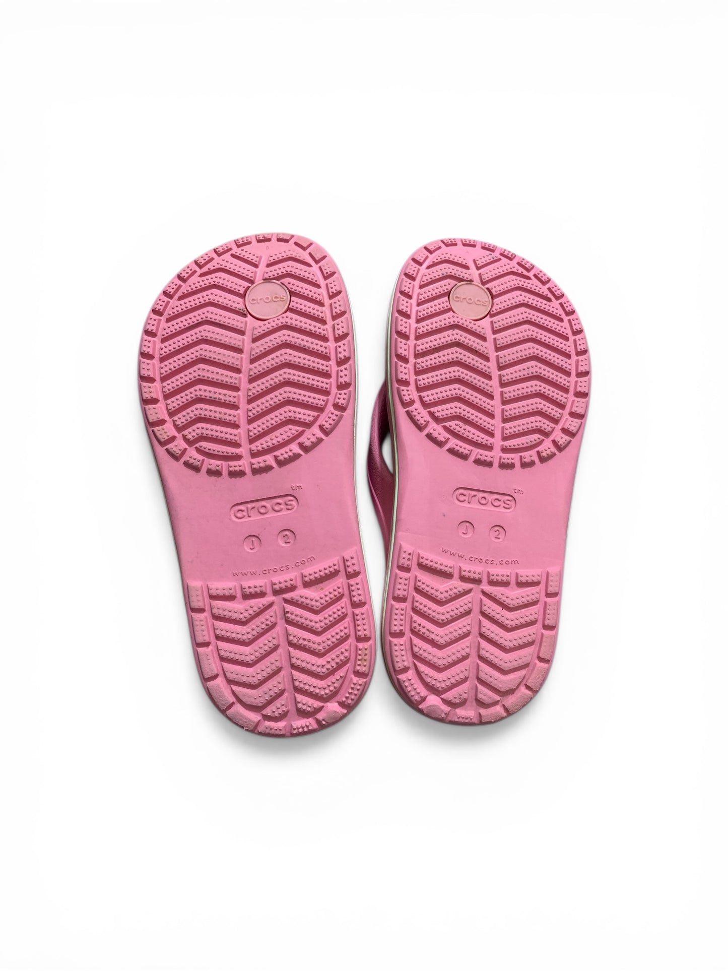 CROCS BAYABAND FLIP FLOPS IN PINK | CONDITION EXCELLENT |    SIZE J2 | EU 33-34