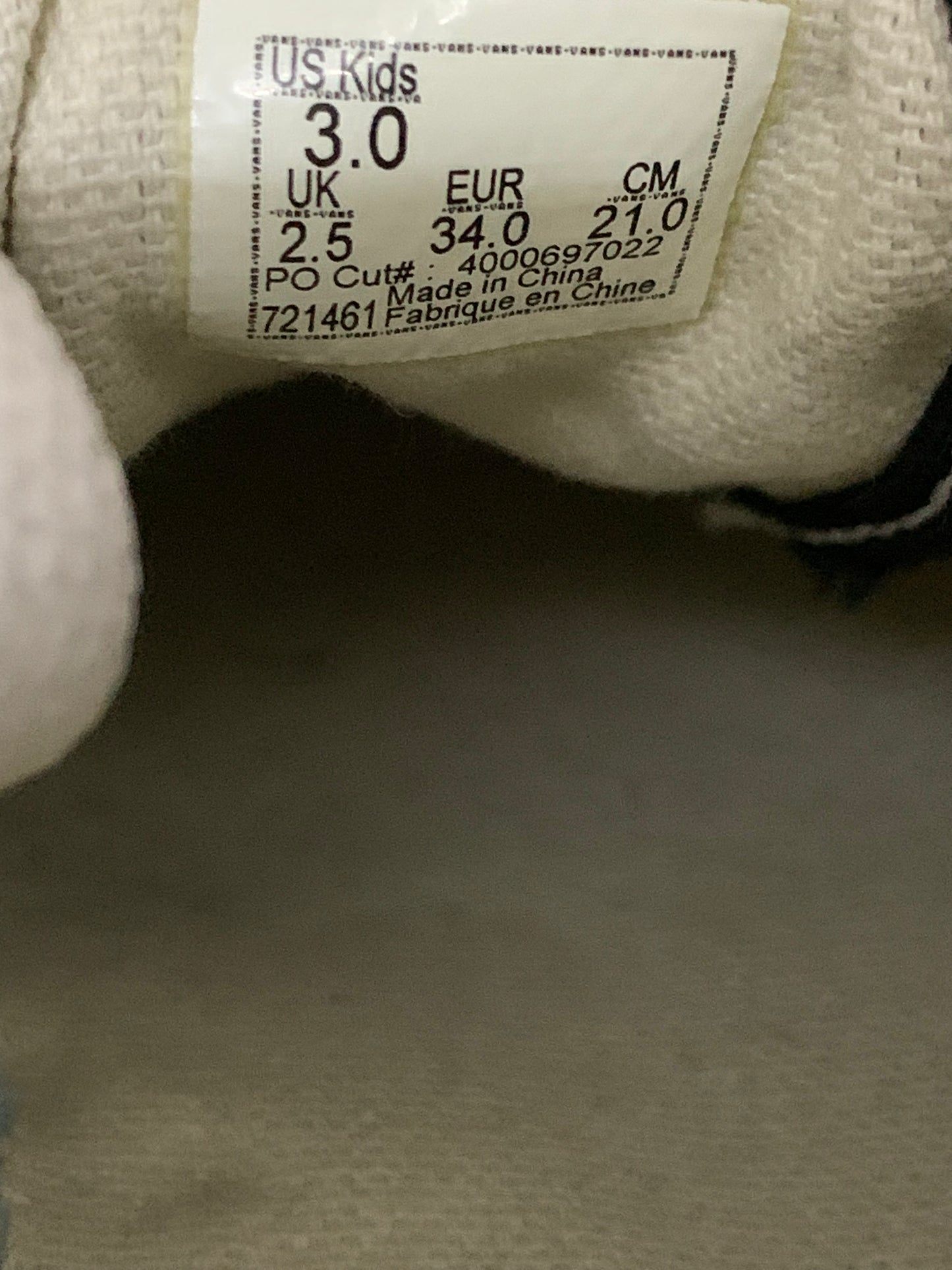 Vans Black True White | Pre-Owned Condition Like Brand New | Size EU 34