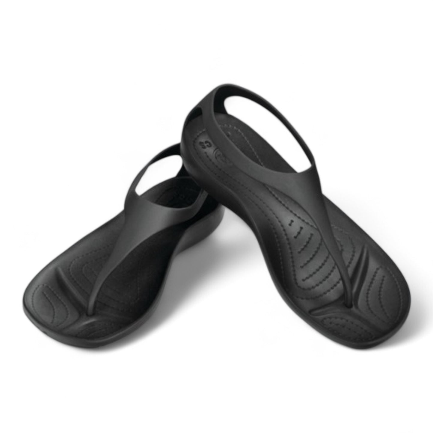Crocs T-STRAP OPEN TOE BACK DETAIL SANDAL - BLACk | Condition Excellent