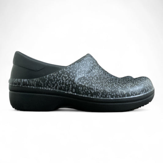 Crocs Dual Comfort Neria Pro Black Paisley Clogs | Condition Excellent Like Brand-New | Size US W7 | EU 37-38 | Product # 205385