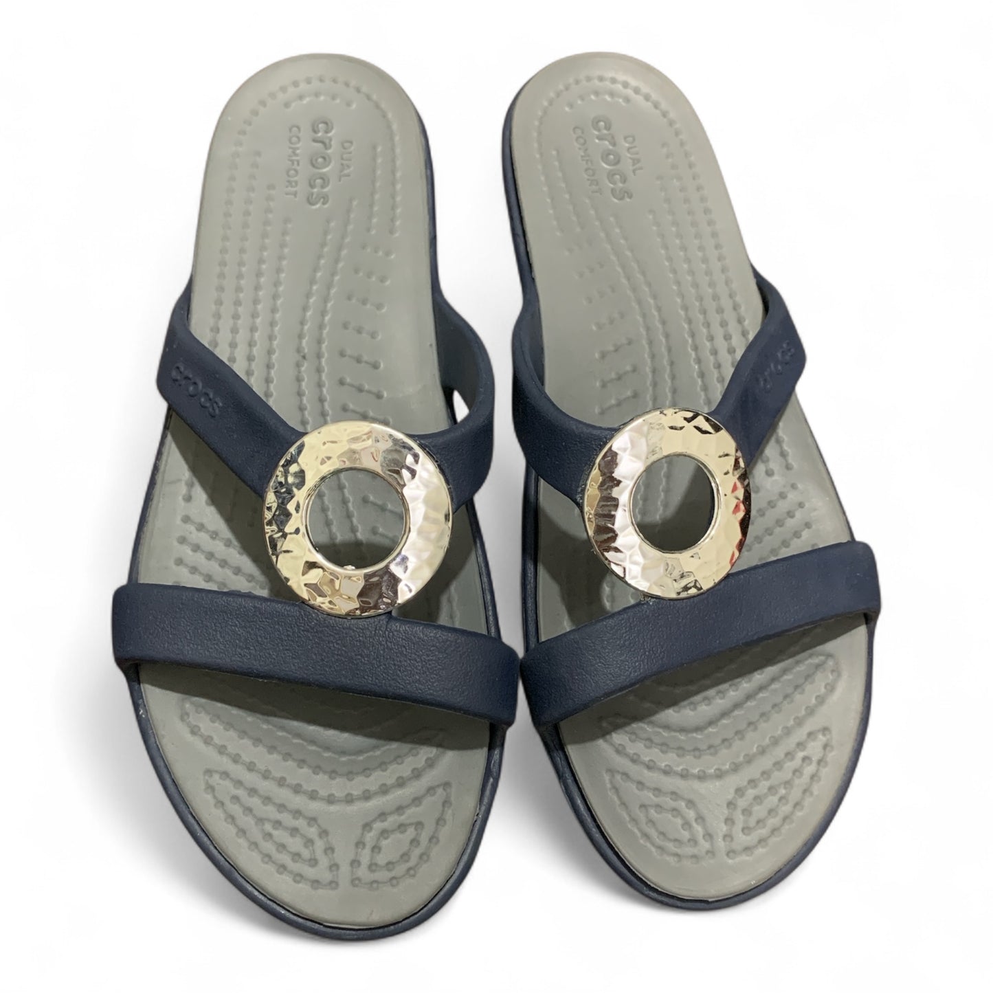 Crocs Sanrah Hammered Circle Slides 205137| Condition Excellent | Size US W6 | EU 36-37