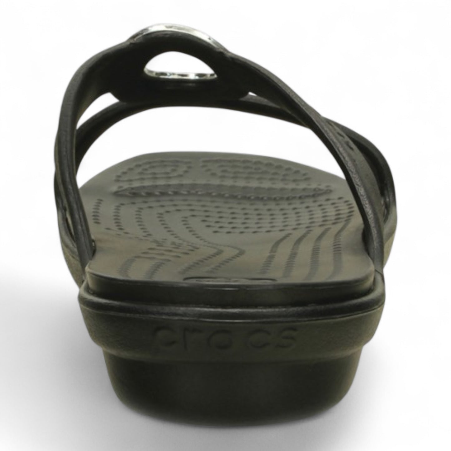 SANRAH BEVELED CIRCLE FLAT SANDALS - BLACK 203341-060 | CONDITION EXCELLENT | SIZE US W10 | EU 40-41