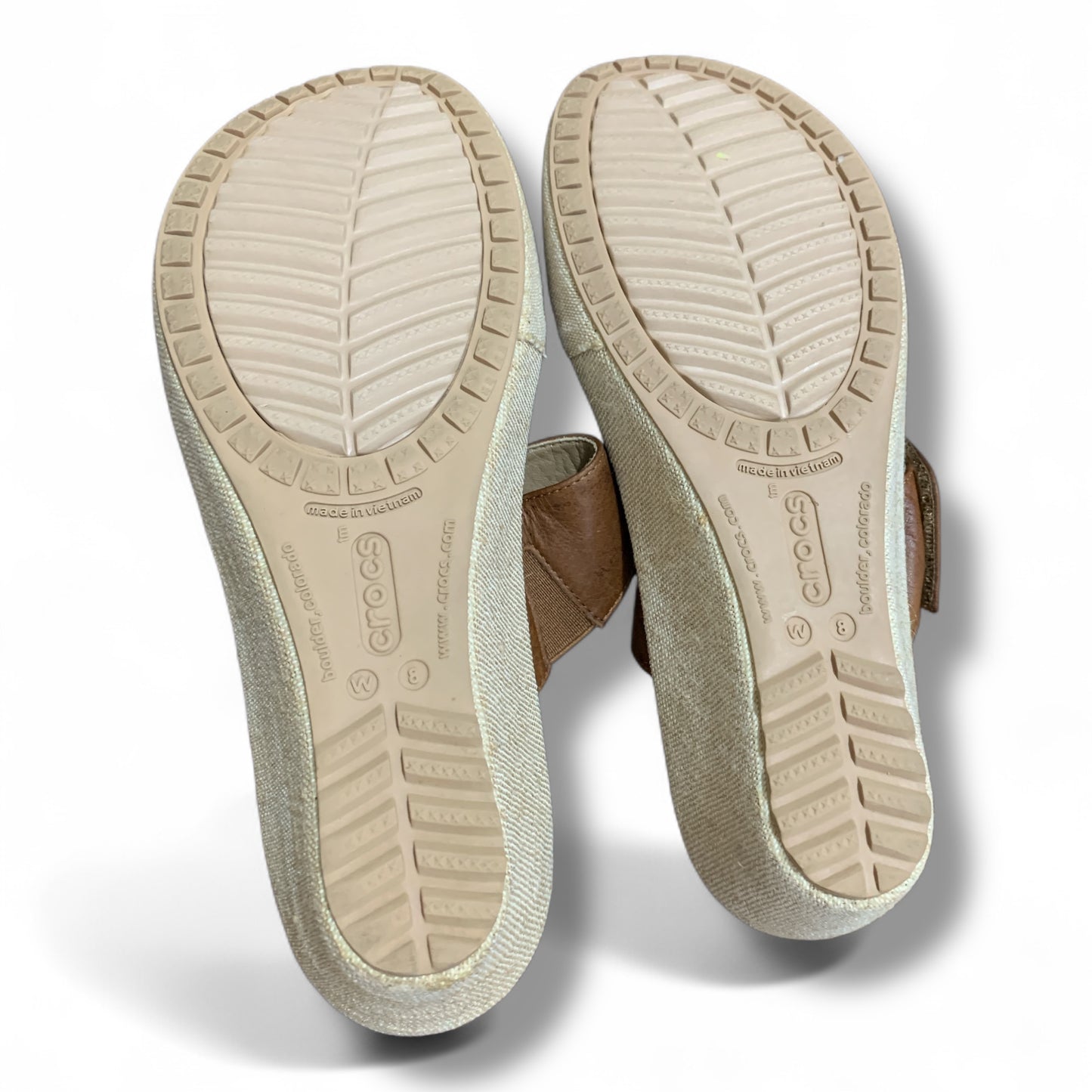 CROCS A LEIGH 2 STRAP MINIWEDGE | CONDITION 10/10 | SIZE US W8 | EU 38-39