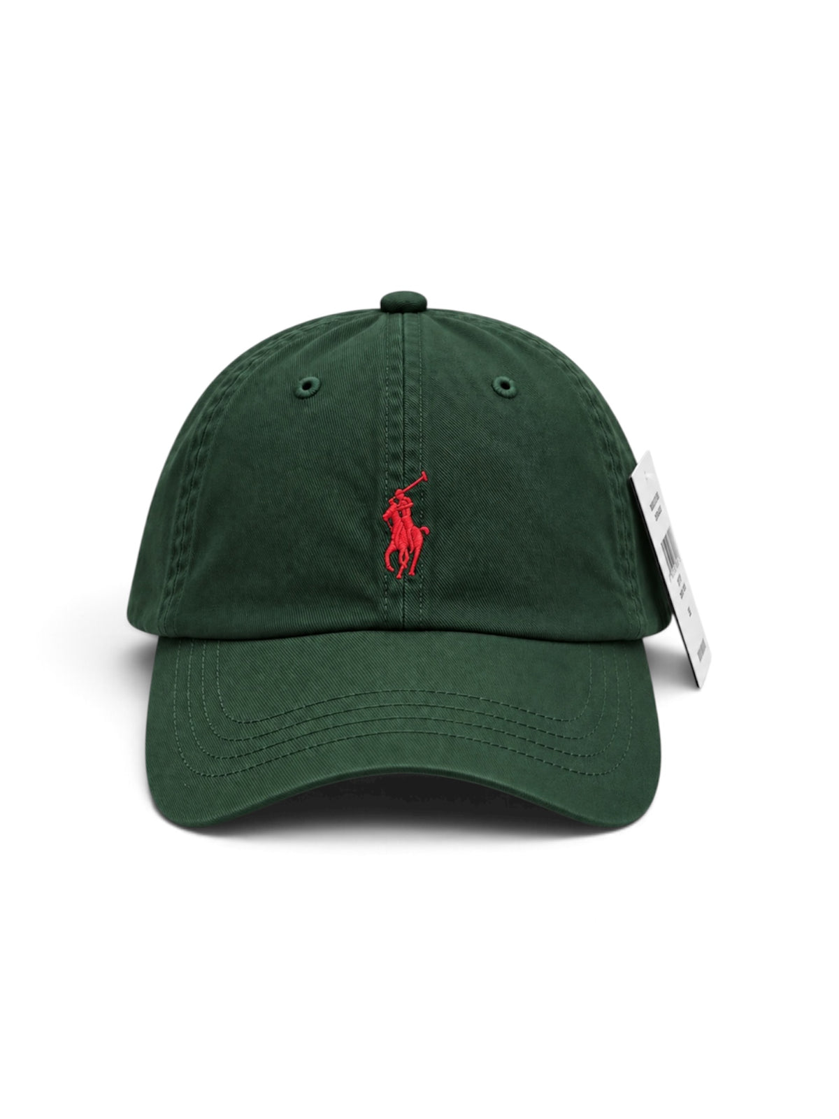 Polo Ralph Lauren Cotton Chino Cap – Dark Green with Red Logo